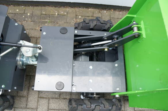 Delta-Competent elektronischer Minidumper mit hydr. Kippfunktion Schubkarre Knickgelenkt 300kg