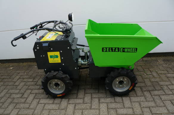 Delta-Competent elektronischer Minidumper mit hydr. Kippfunktion Schubkarre Knickgelenkt 300kg