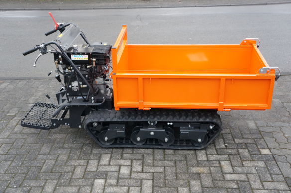 Delta-Competent Kettendumper mit Flachladepritsche 800kg Nutzlast