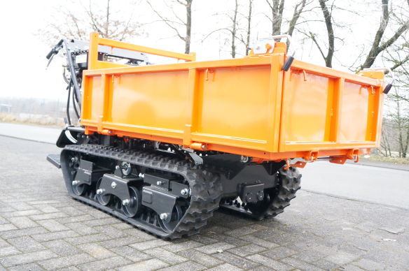 Delta-Competent Kettendumper mit Flachladepritsche 800kg Nutzlast