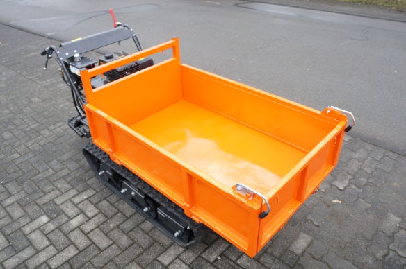 Delta-Competent Kettendumper mit Flachladepritsche 800kg Nutzlast