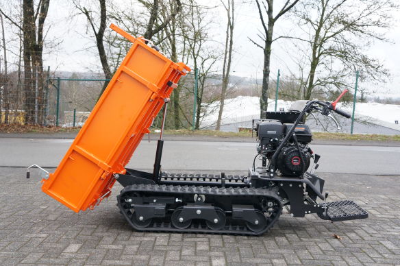 Delta-Competent Kettendumper mit Flachladepritsche 800kg Nutzlast