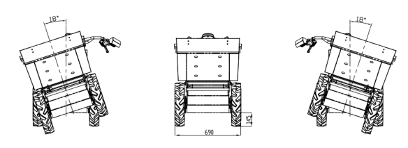 Delta-Competent elektronischer Minidumper mit hydr. Kippfunktion Schubkarre Knickgelenkt 300kg