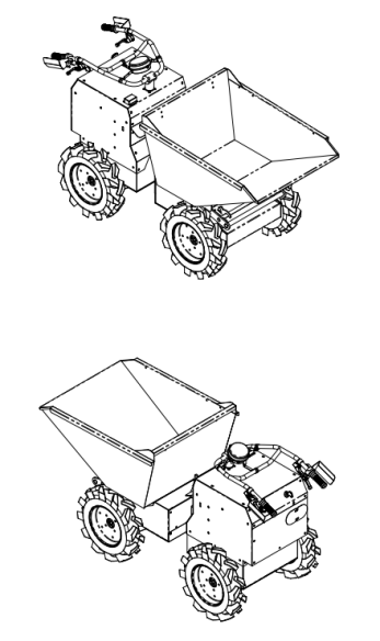 Delta-Competent elektronischer Minidumper Schubkarre Knickgelenkt 300kg