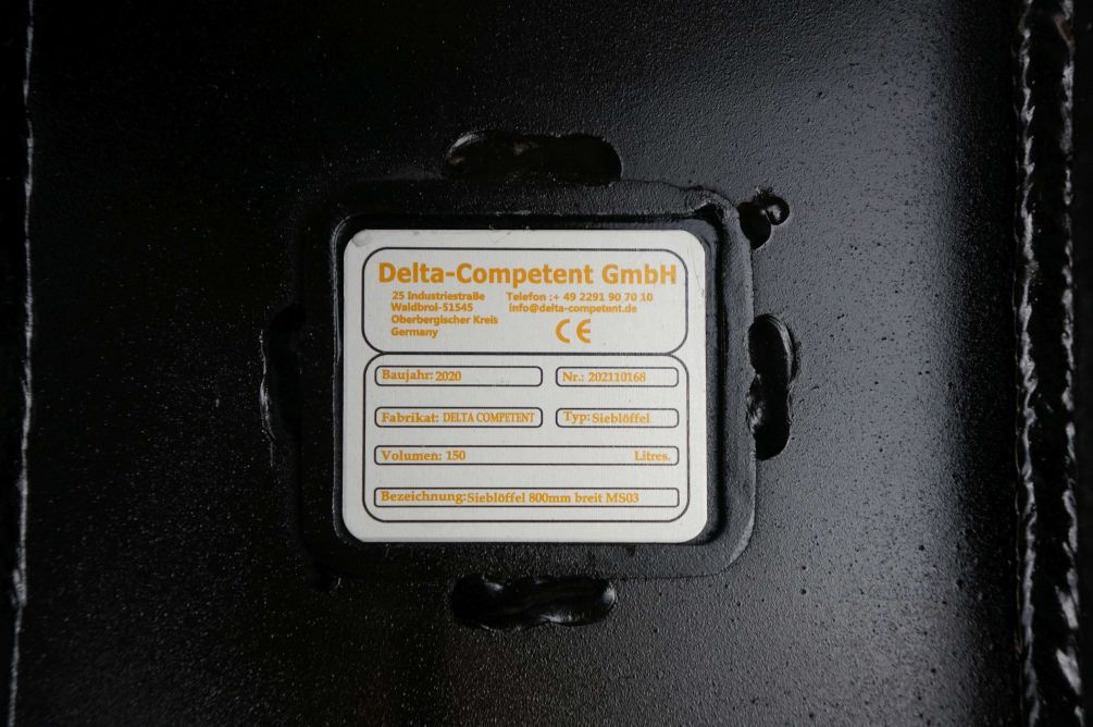 Sieblöffel passend für Lehnhoff MS03 / 800 mm / Kat. 2K