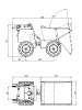 Delta-Competent elektronischer Minidumper Schubkarre Knickgelenkt 300kg